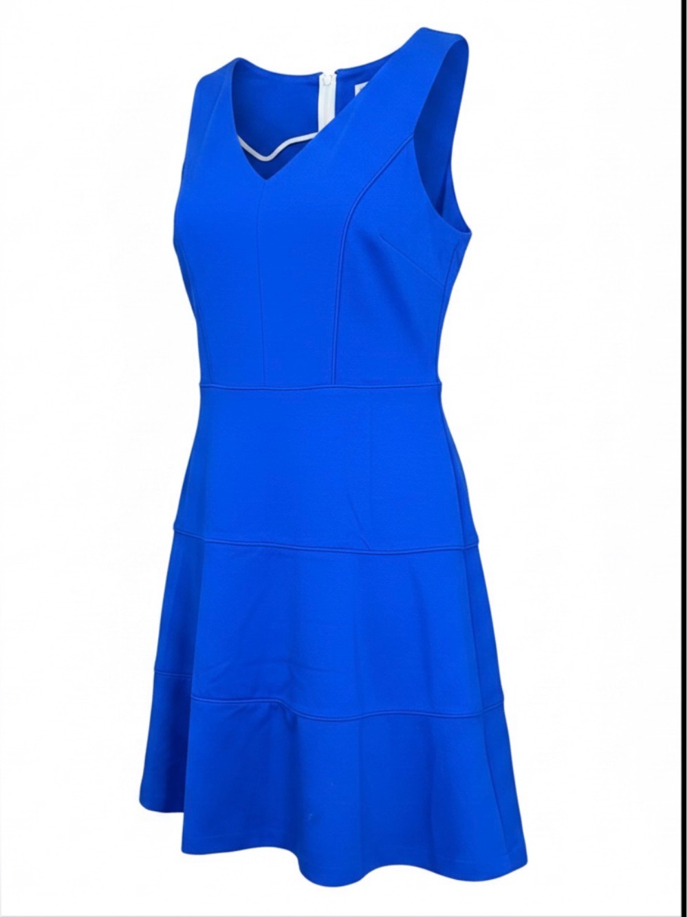 Banana Republic Royal Blue Sleeveless V-Neck Tiered Dress